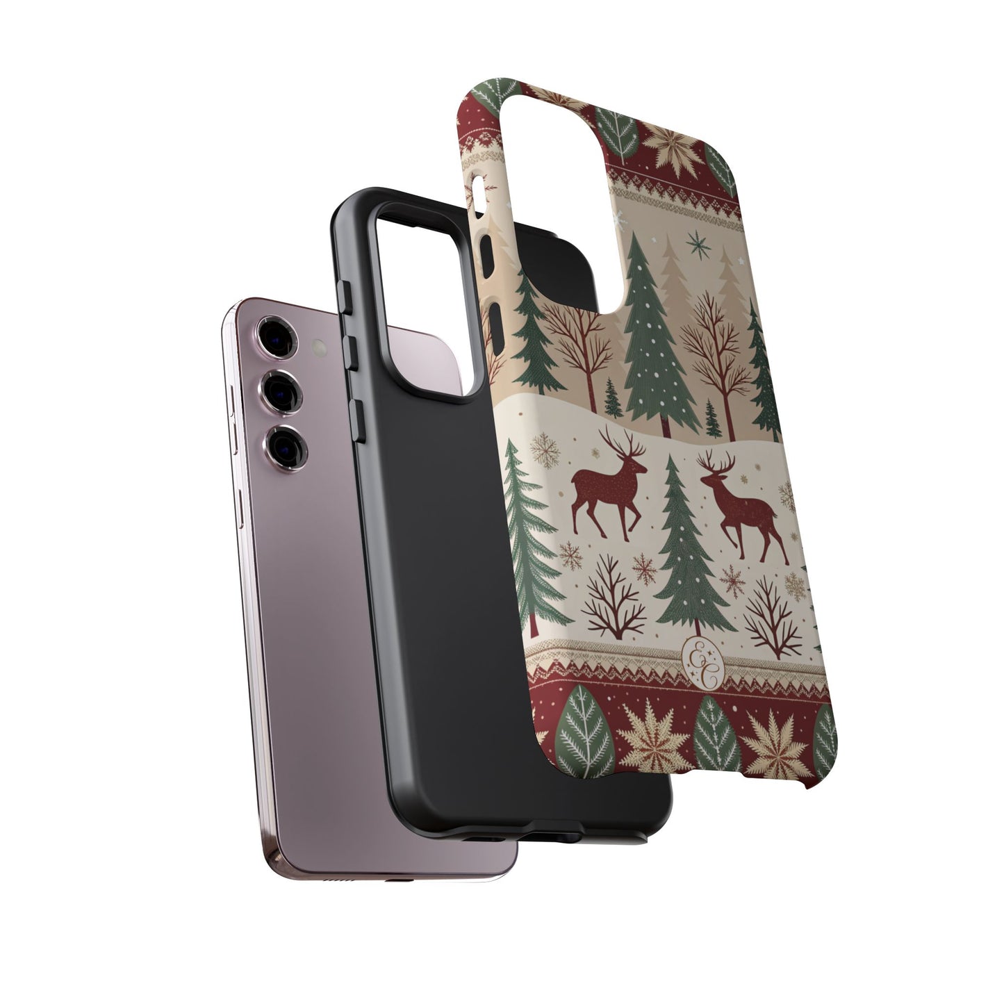 Vintage Christmas Reindeer Tough Phone Case
