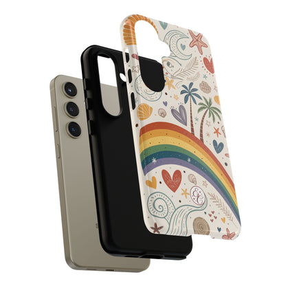 Rainbow Pride Boho Beach Tough Phone Case