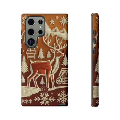 Rustic Reindeer Christmas Phone Case