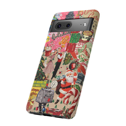 Vintage Christmas Collage Tough Phone Case