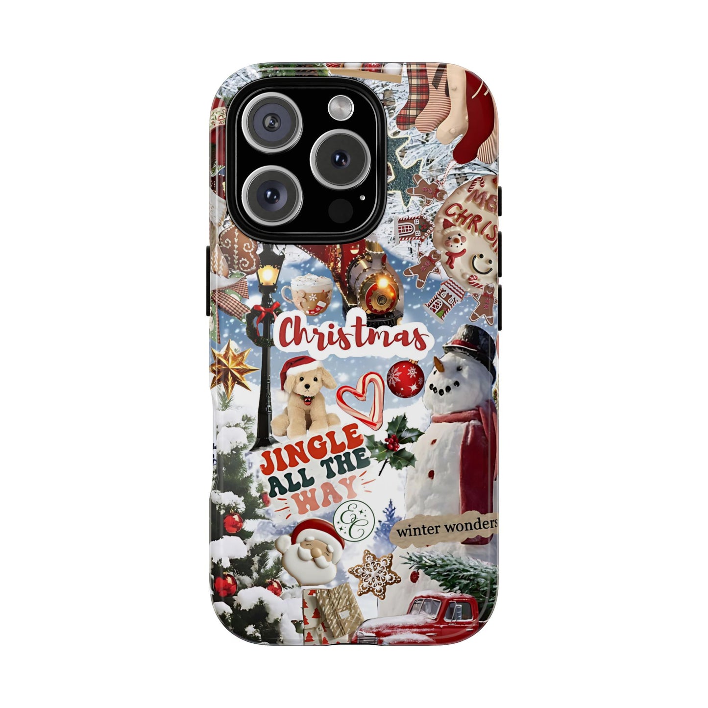 Christmas Holiday Collage Tough Phone Case