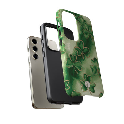 Shamrock Watercolor Pattern Tough Phone Case