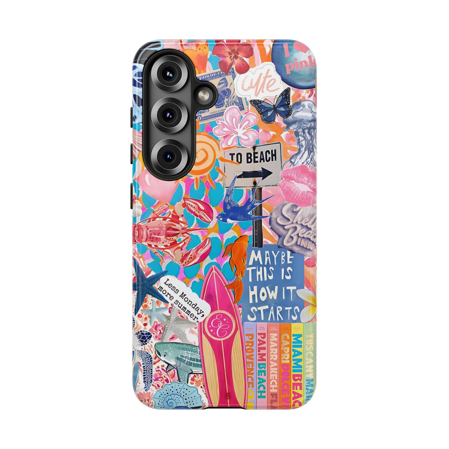 Colorful Beach Collage Tough Phone Case