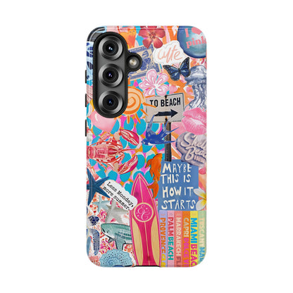 Colorful Beach Collage Tough Phone Case