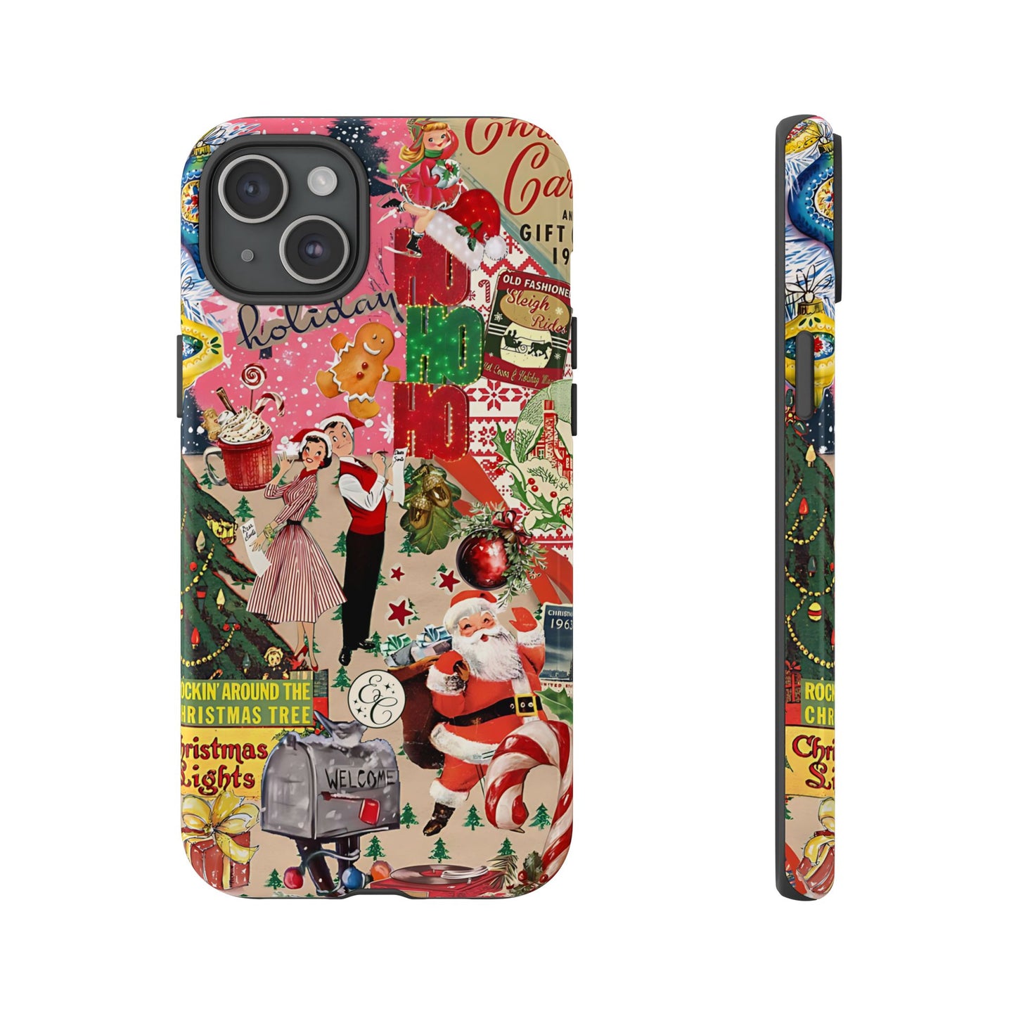 Vintage Christmas Collage Tough Phone Case