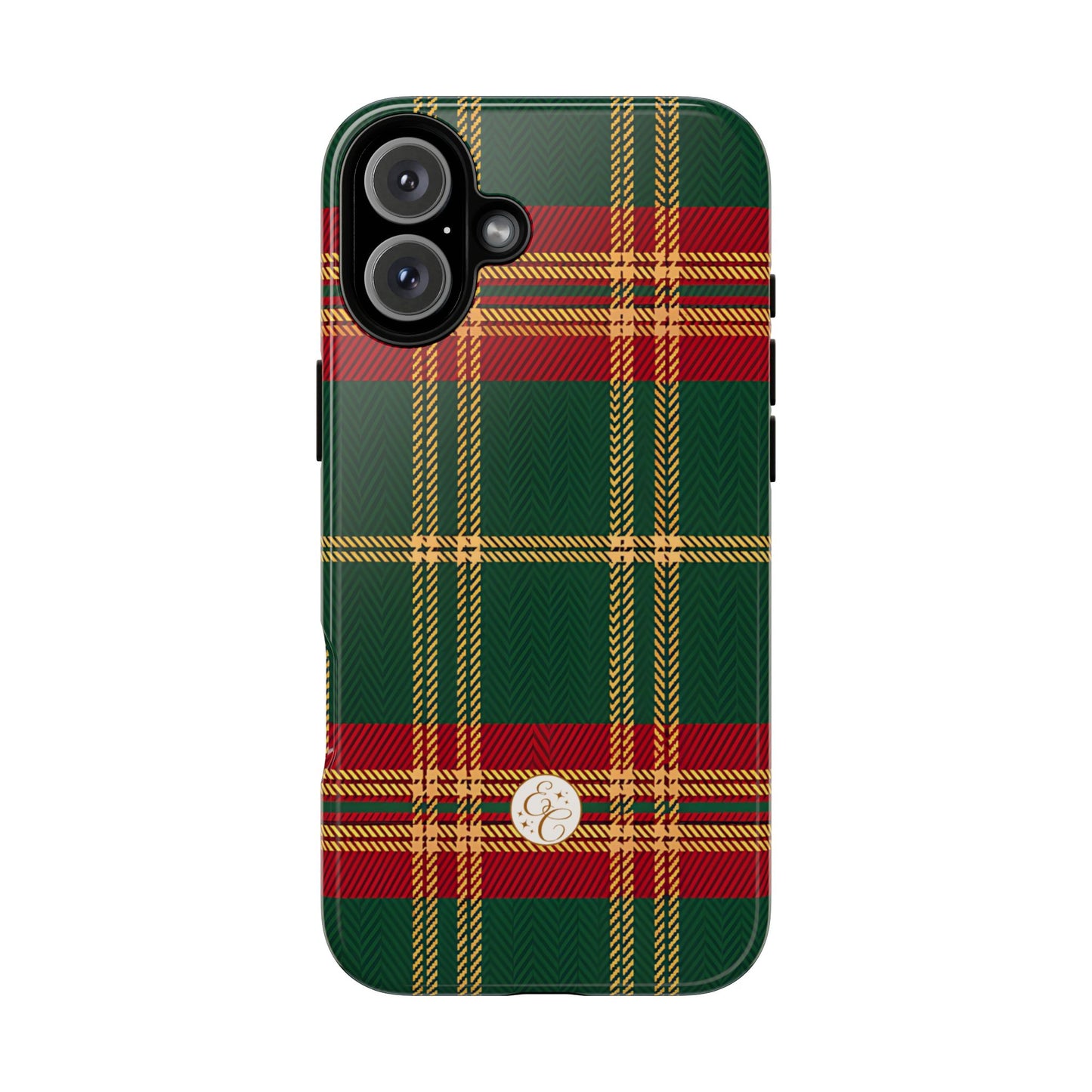 Green Red & Gold Plaid Tough Phone Case