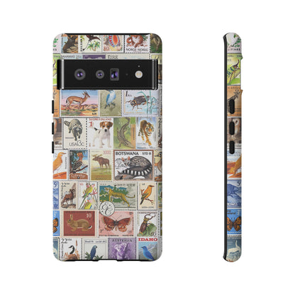 Wildlife Stamp Collage Tough Phone Case