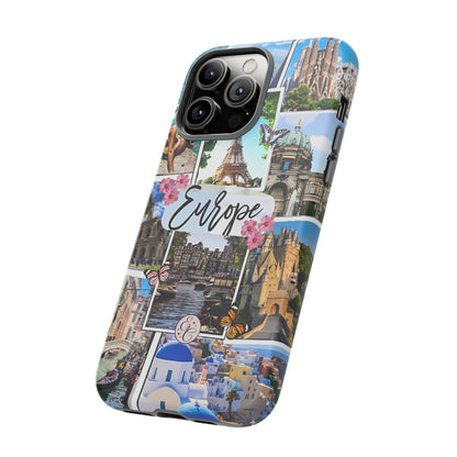 Europe Travel Collage Tough Phone Case