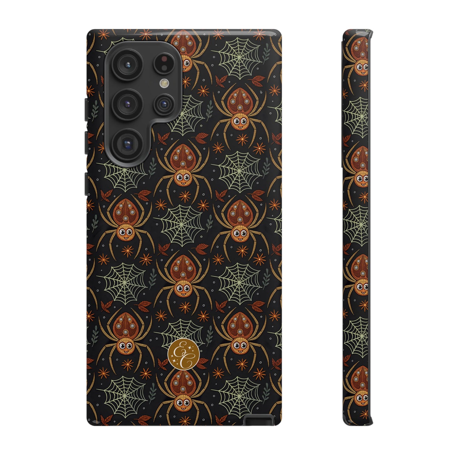 Boho Halloween Spider Pattern Tough Phone Case