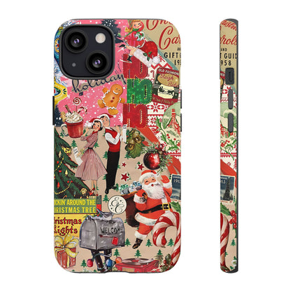 Vintage Christmas Collage Tough Phone Case