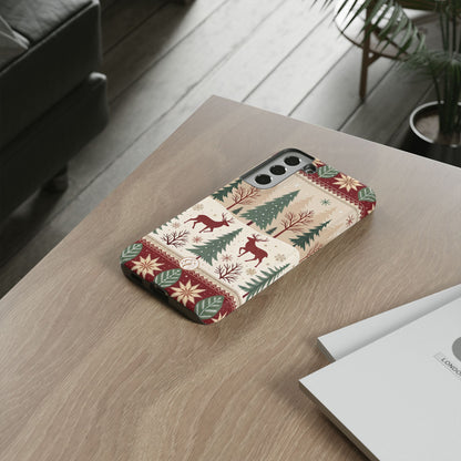 Vintage Christmas Reindeer Tough Phone Case