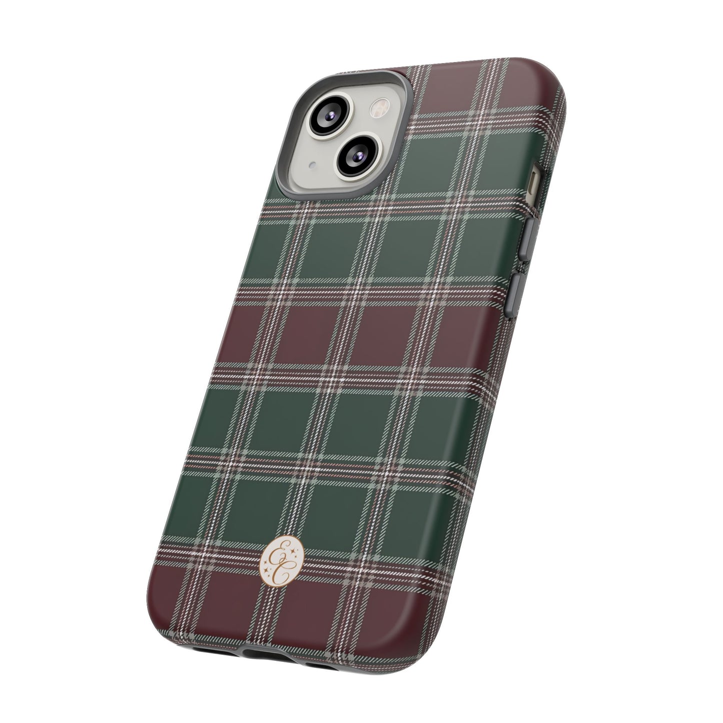 Green & Burgundy Plaid Tough Phone Case