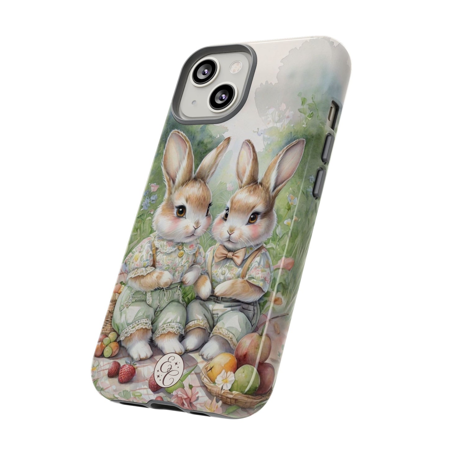 Vintage Bunny Picnic Tough Phone Case