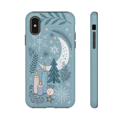 Winter Moon & Candles Tough Phone Case