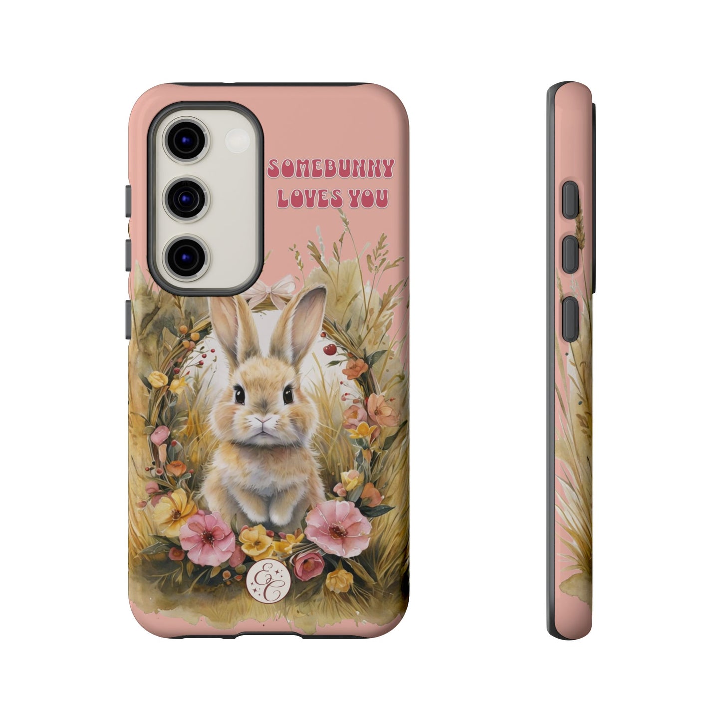 Somebunny Loves You Tough Phone Case - Peach
