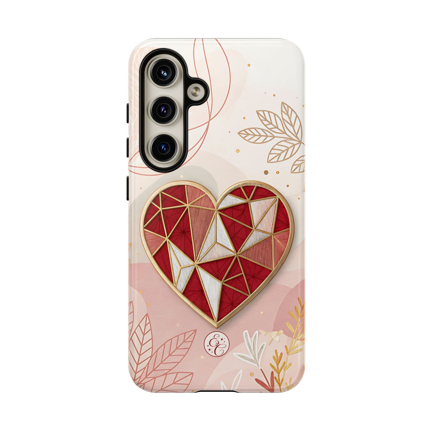Geometric Heart Tough Phone Case