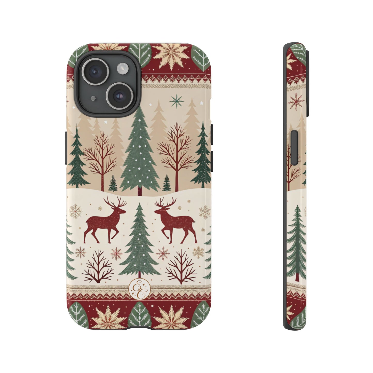 Vintage Christmas Reindeer Tough Phone Case