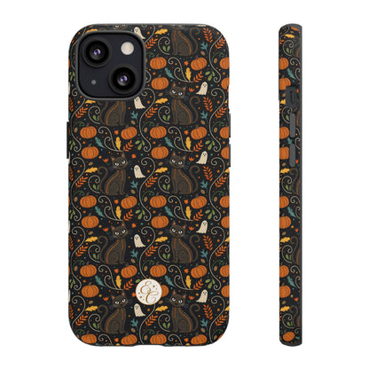 Boho Black Cat Halloween Phone Case