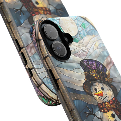 Snowman Stained Glass Phone Case