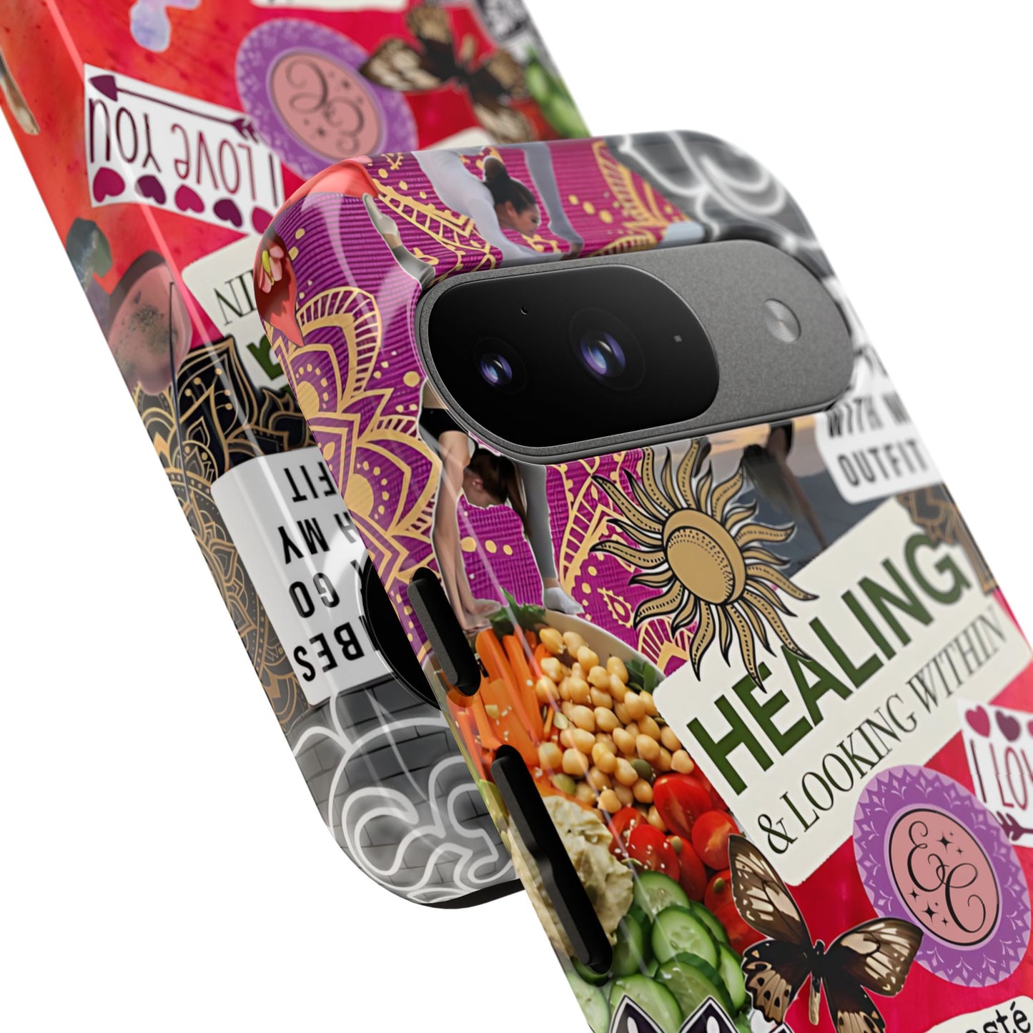 Yoga and Meditation Collage Tough Phone Case