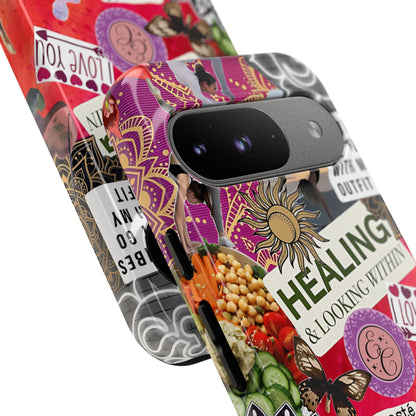 Yoga and Meditation Collage Tough Phone Case