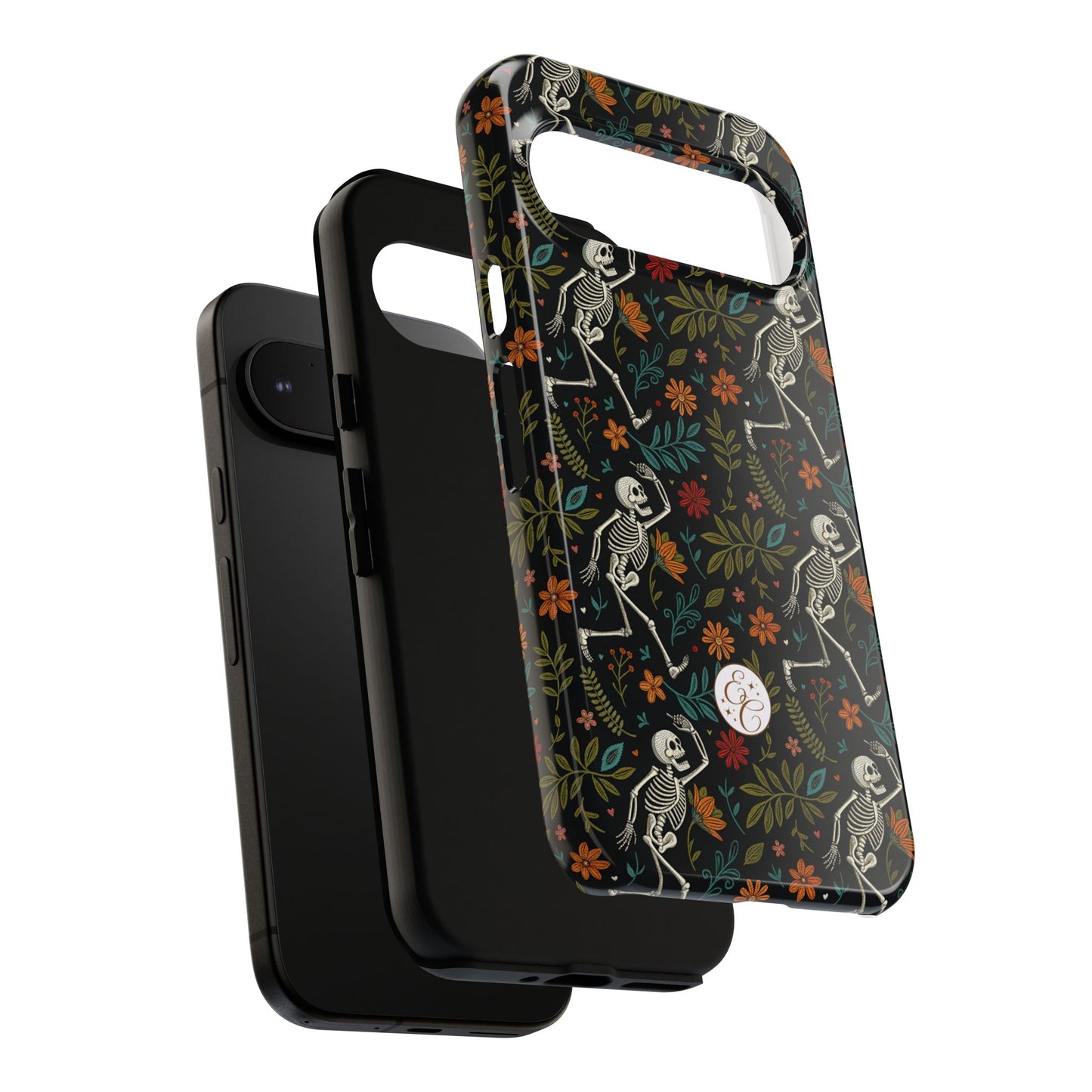 Halloween Boho Skeleton Pattern Tough Phone Case