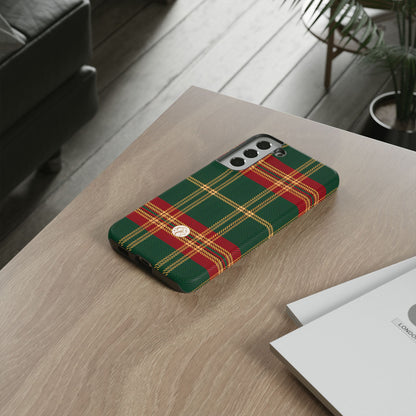 Green Red & Gold Plaid Tough Phone Case
