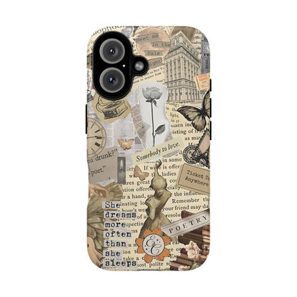 Library Romance Collage Tough Phone Cases