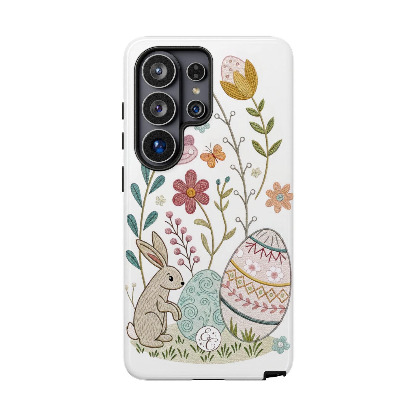 Bunny & Easter Egg Floral Tough Phone Case