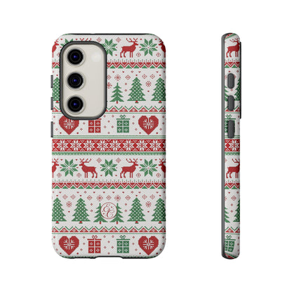 Ugly Christmas Sweater Pattern Tough Phone Case