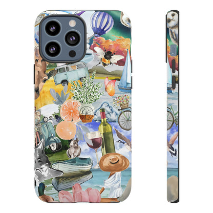 Vintage Travel Collage Tough Phone Case