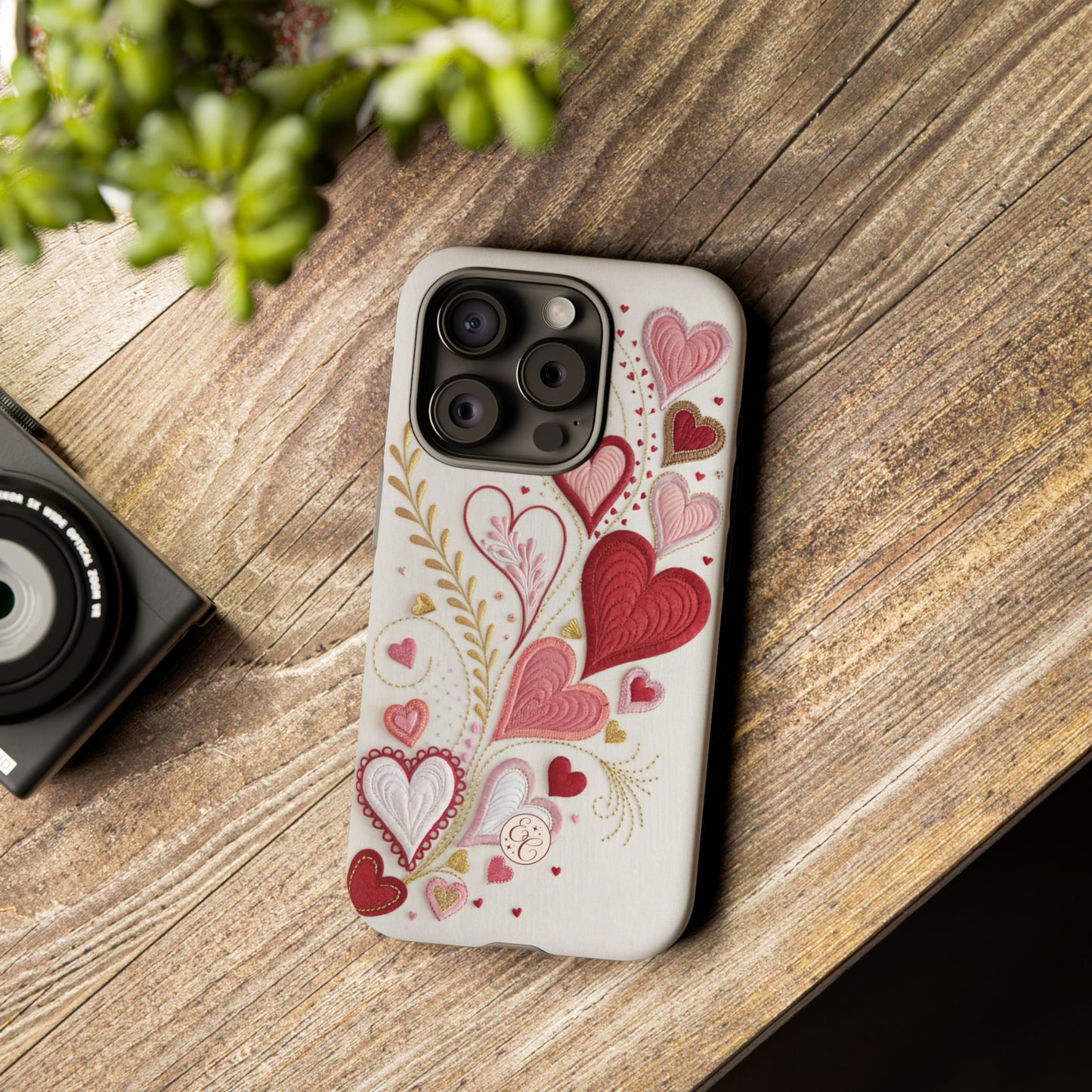 Hearts Pattern Tough Phone Case