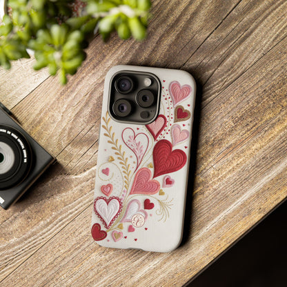 Hearts Pattern Tough Phone Case