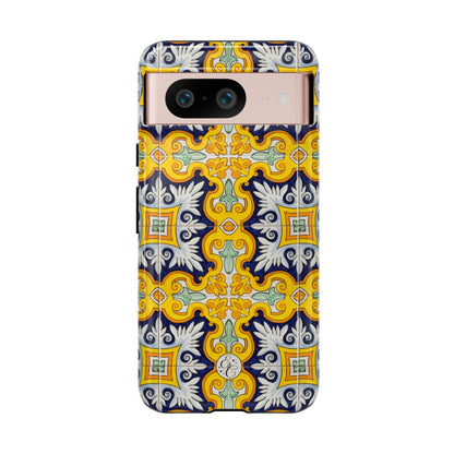 Vintage Floral Tile Tough Phone Case