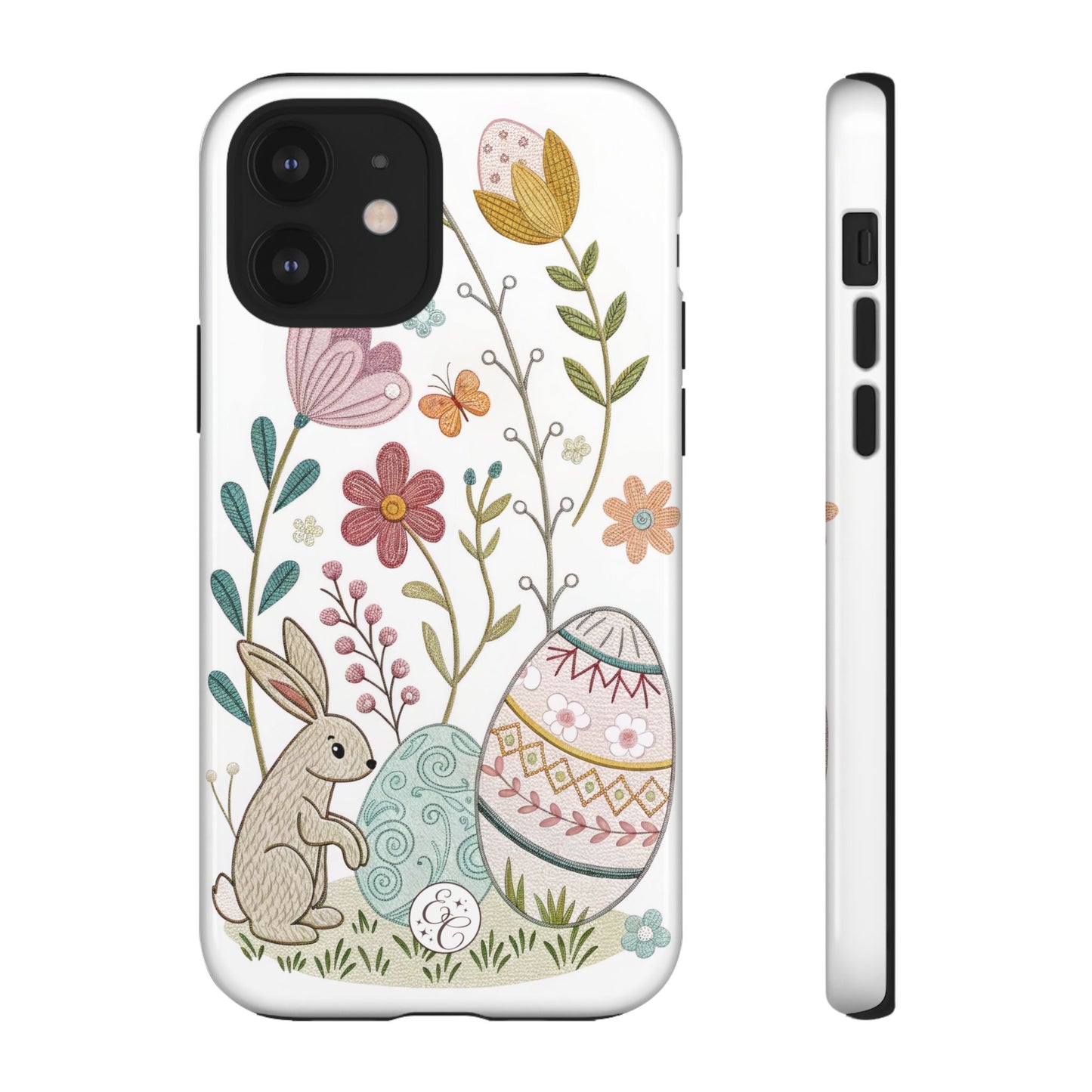 Bunny & Easter Egg Floral Tough Phone Case