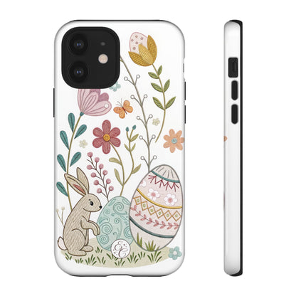 Bunny & Easter Egg Floral Tough Phone Case