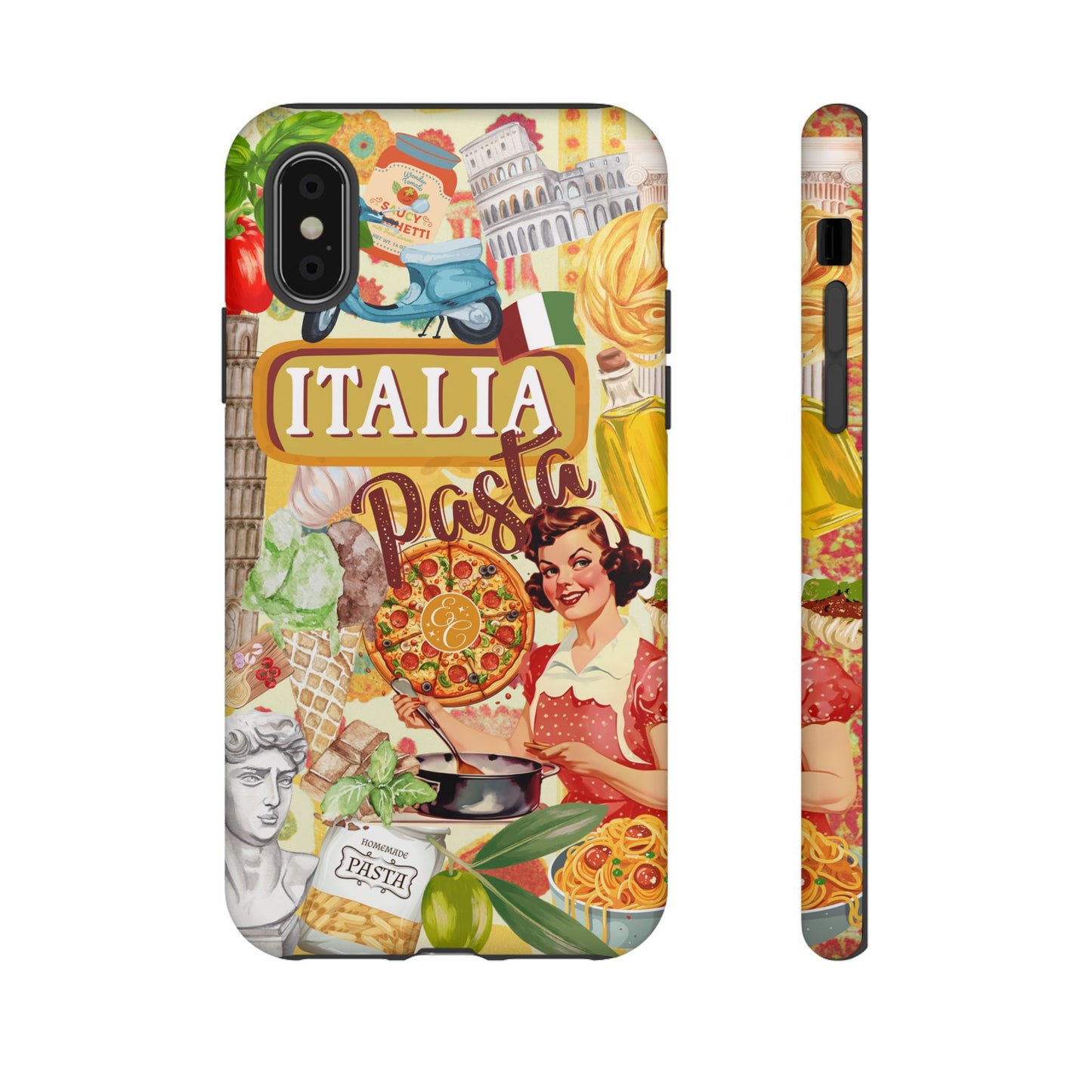 Italian Cuisine Collage Tough Phone Case