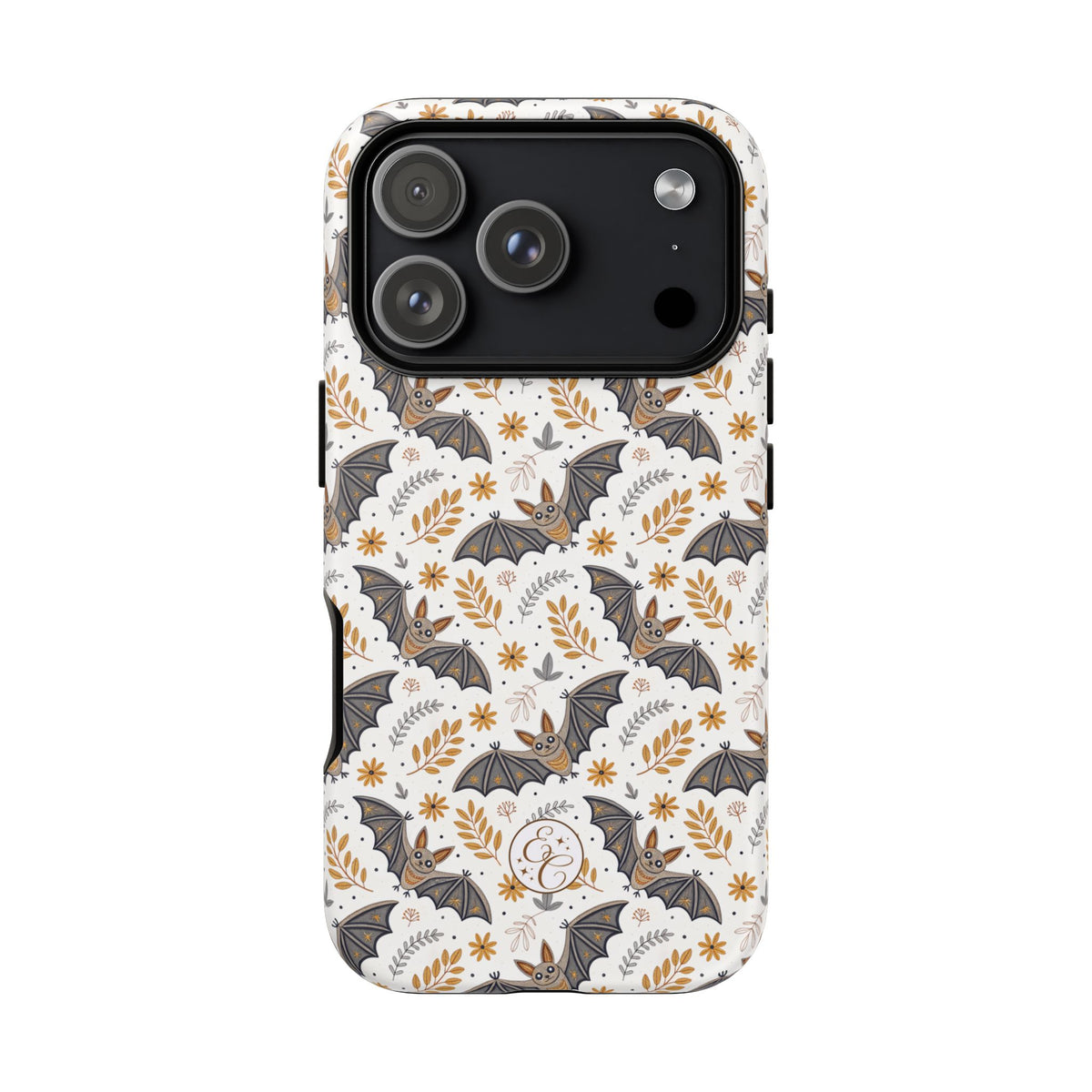 Boho Bat Pattern Halloween Phone Case
