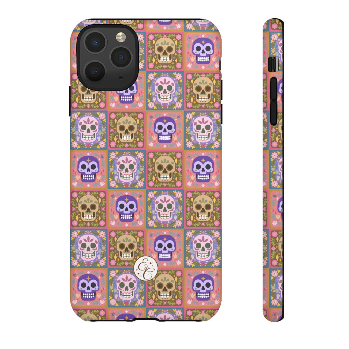Sugar Skull Pattern Tough Phone Case
