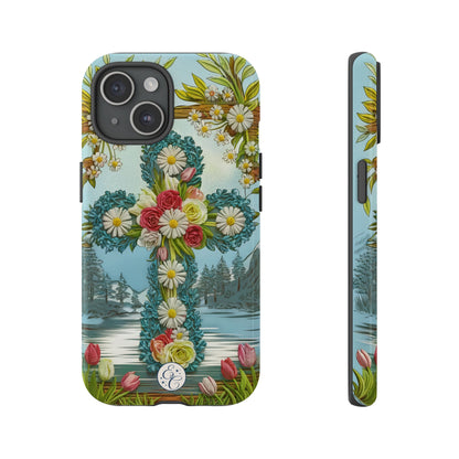 Floral Cross Tough Phone Case