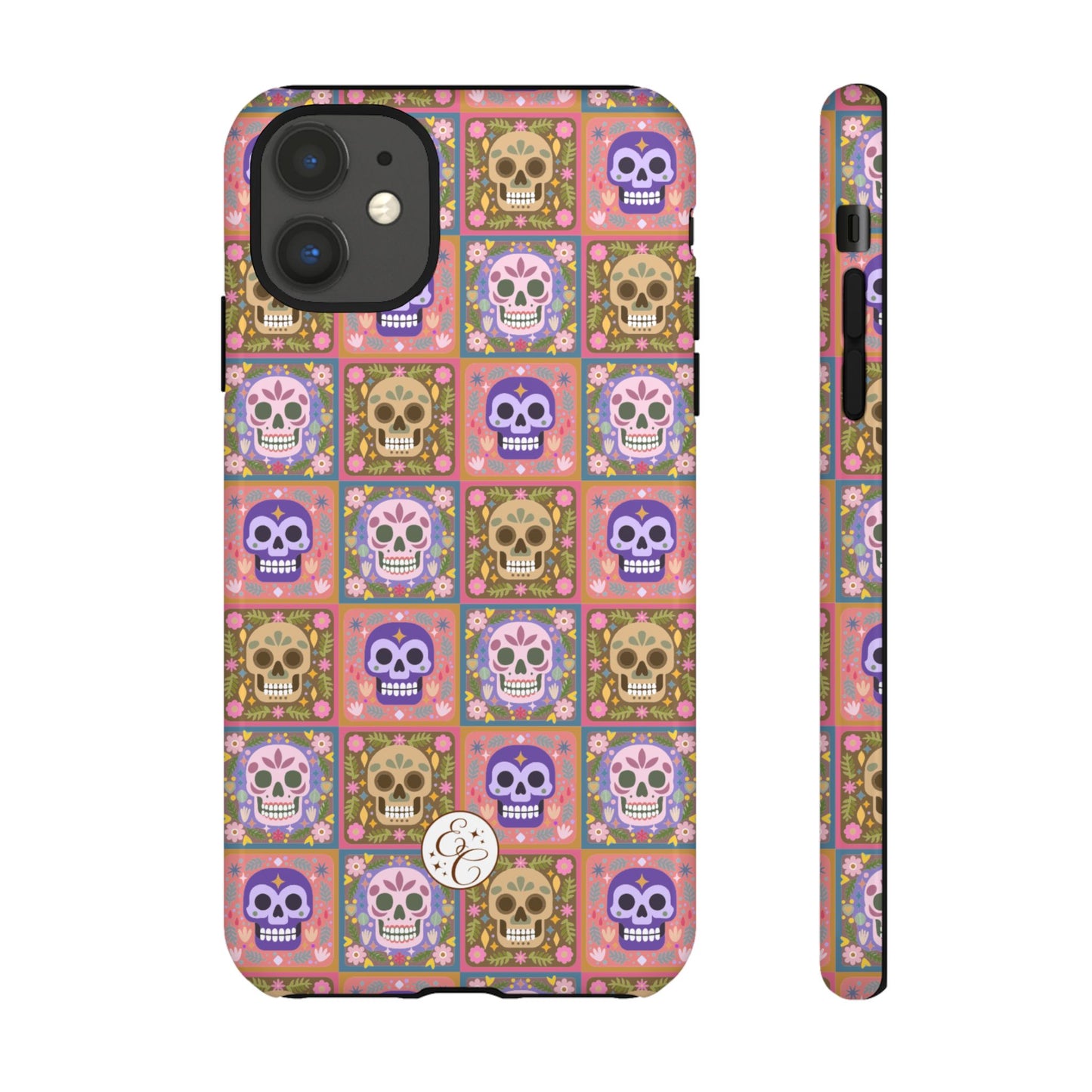 Sugar Skull Pattern Tough Phone Case