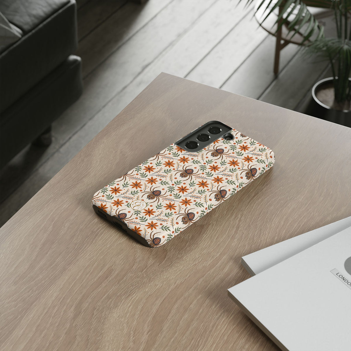 Boho Floral Spider Pattern Phone Case