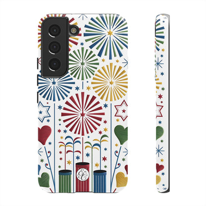 Colorful Fireworks and Stars Tough Phone Case
