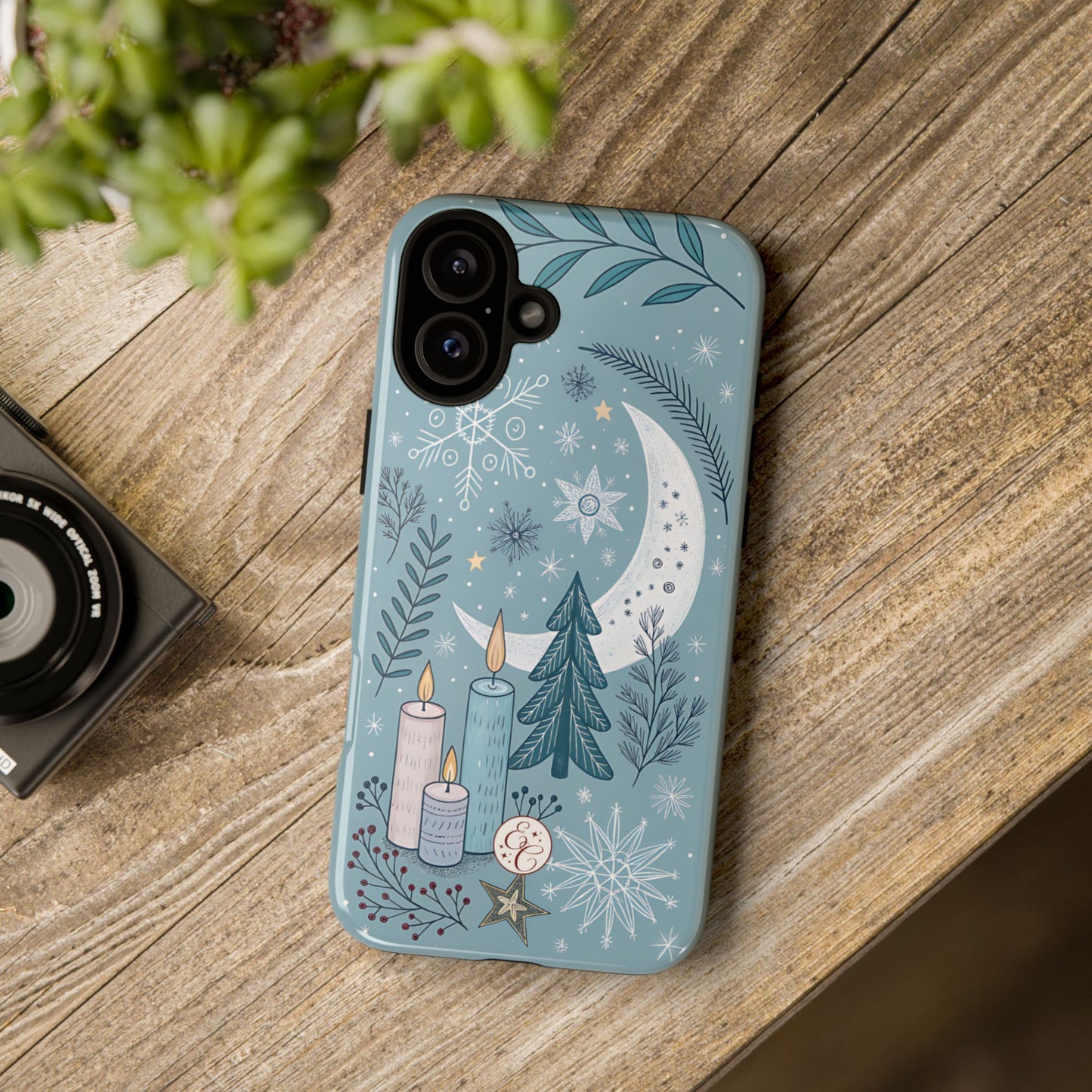 Winter Moon & Candles Tough Phone Case