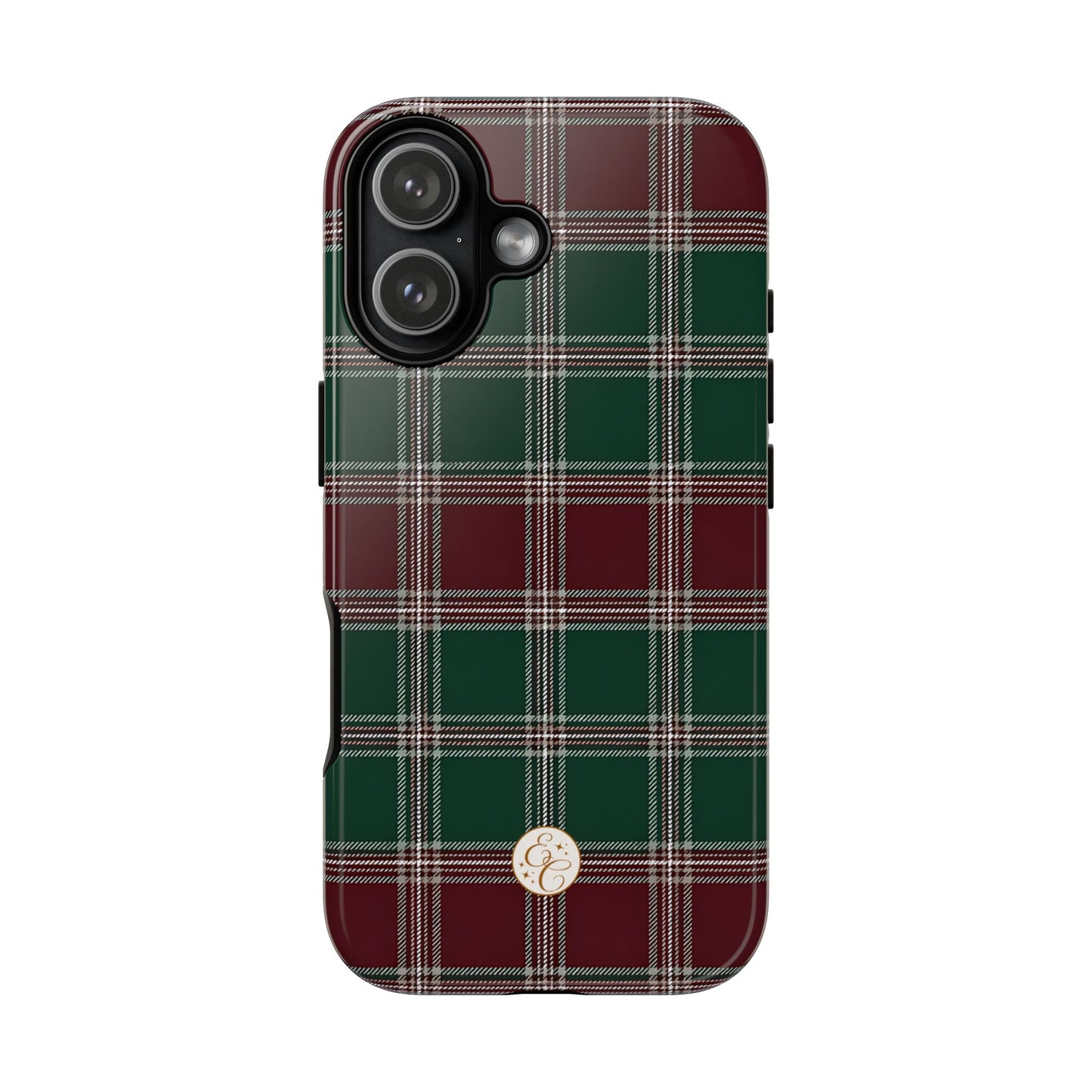 Green & Burgundy Plaid Tough Phone Case