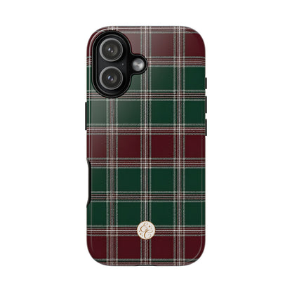 Green & Burgundy Plaid Tough Phone Case