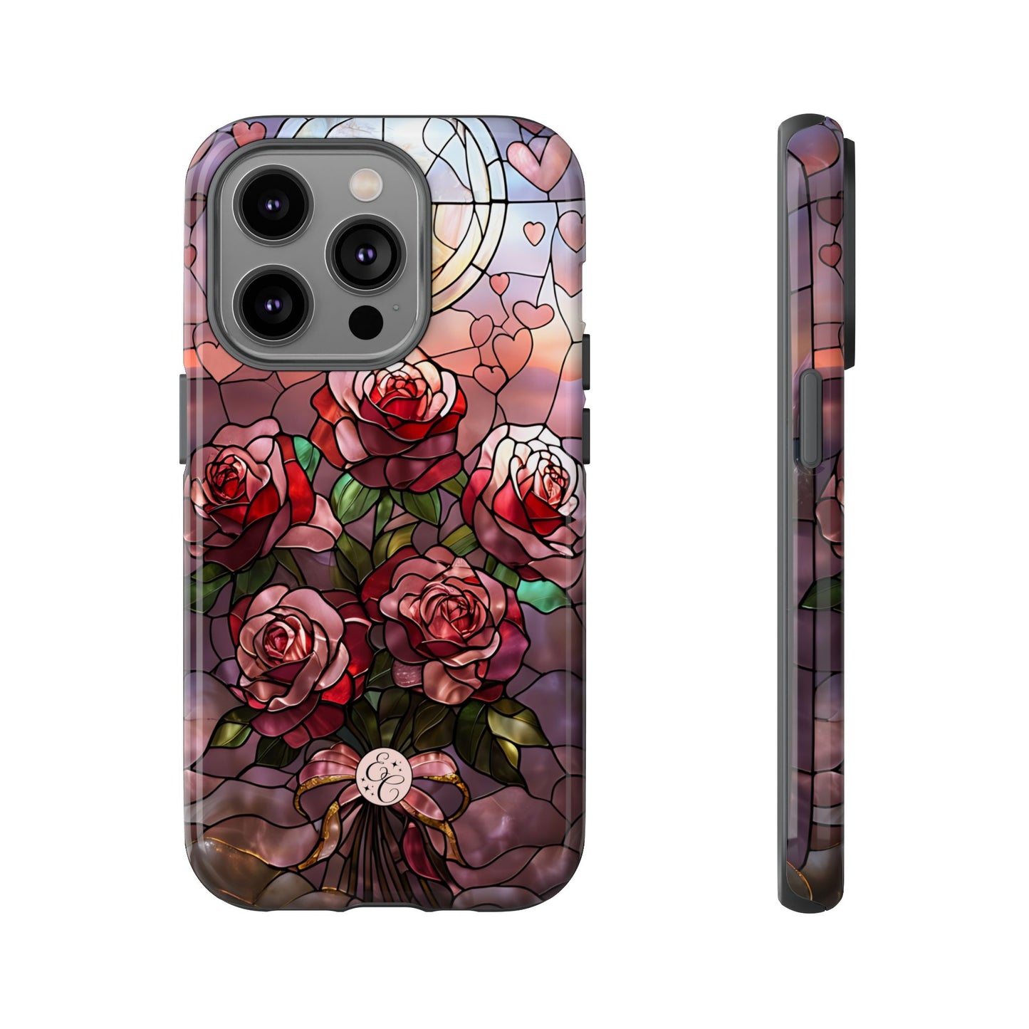 Bouquet of Roses Stained Glass Tough Phone Case