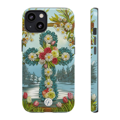 Floral Cross Tough Phone Case
