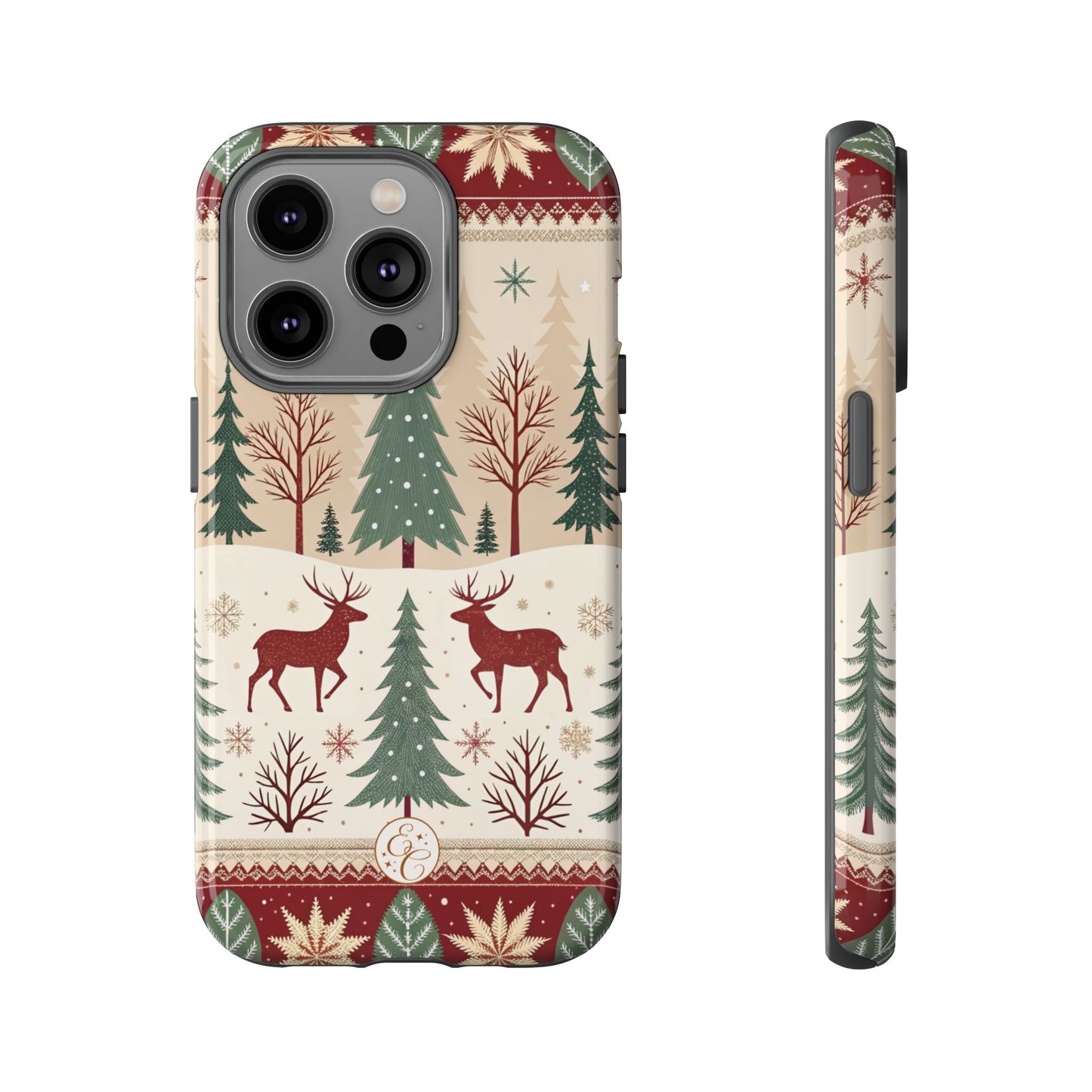 Vintage Christmas Reindeer Tough Phone Case