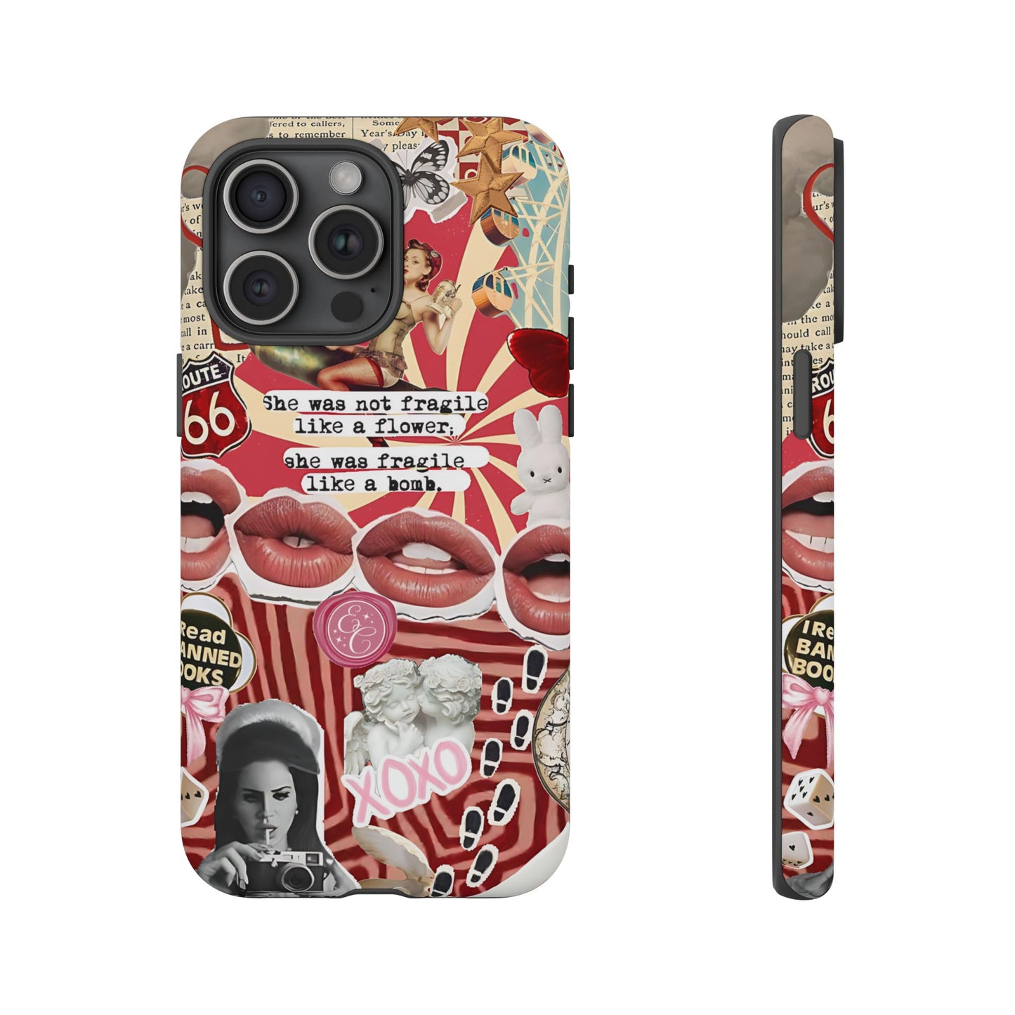 Retro Feminist Collage Tough Phone Case